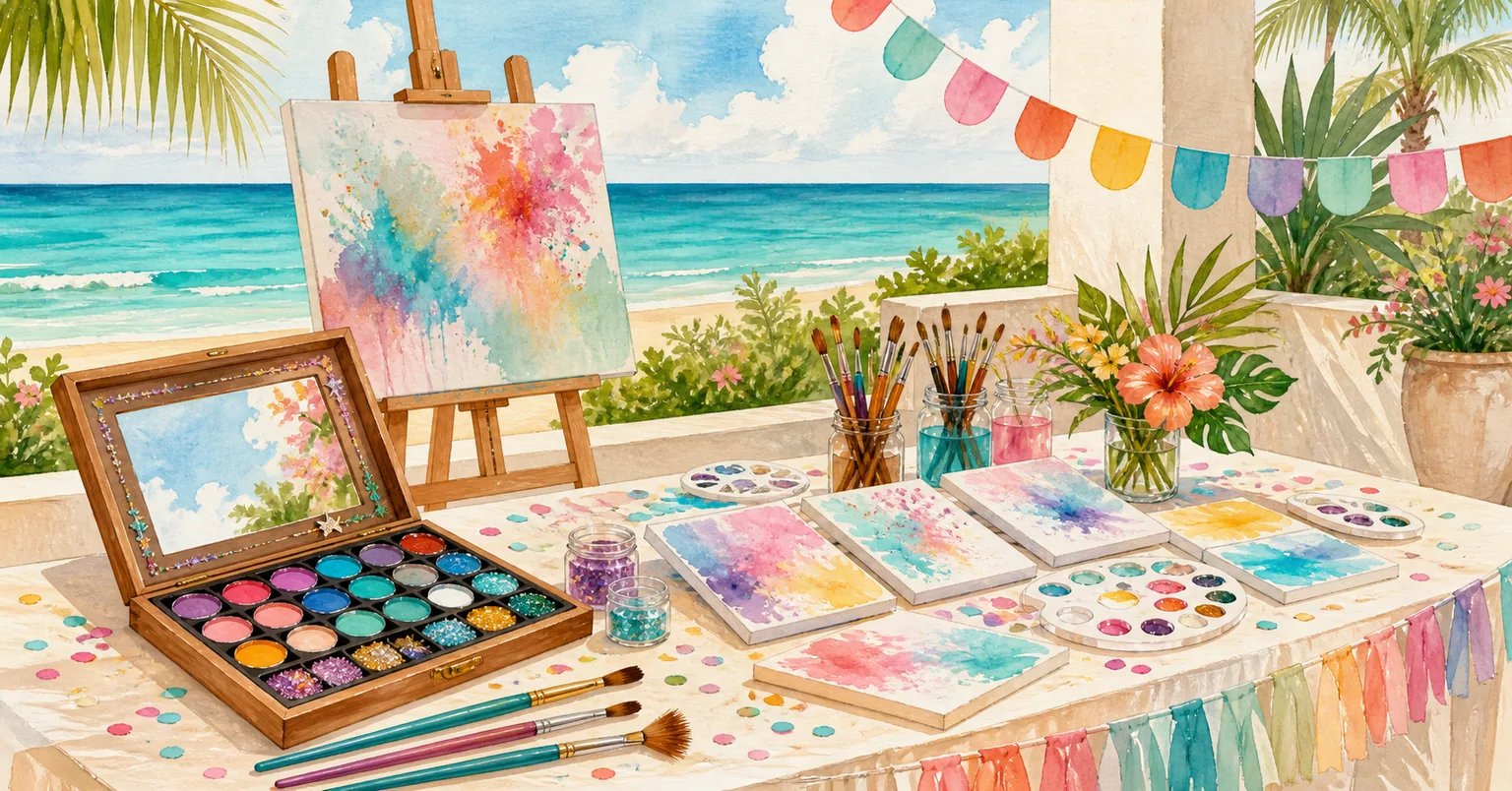 Colorful Magic Brush Party art illustration